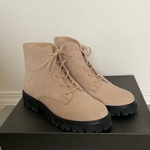 Jcrew Gwen lug sole lace up ankle boot in suede Size: 6.5  *New without tags*